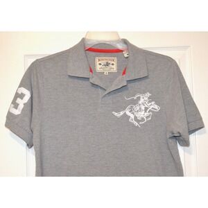 Winchester Repeating Arms Gun Embroidered‎ Gray Short Sleeve Polo Shirt Men's M